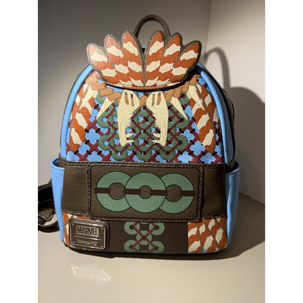 Loungefly Mini Backpack Womens Blue Wakanda Black Panther Marvel Disney NWOT
